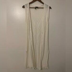 New Directions Crochet Open-Front Coastal Cowgirl Sweater Vest Cardigan